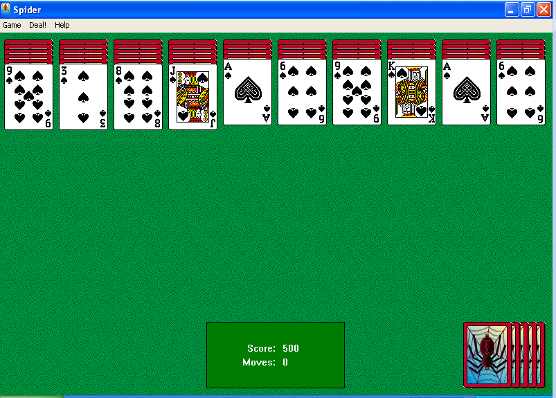 Spider Solitaire For Windows Xp